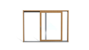 2-leaf sliding door. Max. width 5,990 mm