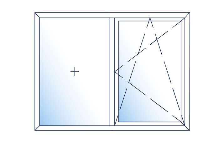Turn/tilt with fixed frame, inward opening