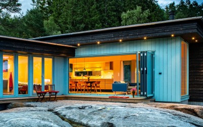 Aluminiumskledde foldedører