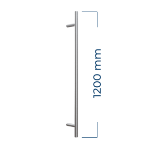 Runt 1200 mm rostfritt stål draghandtag