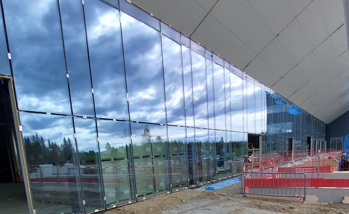 Glasfacader leveret til Gardermoen kongressal