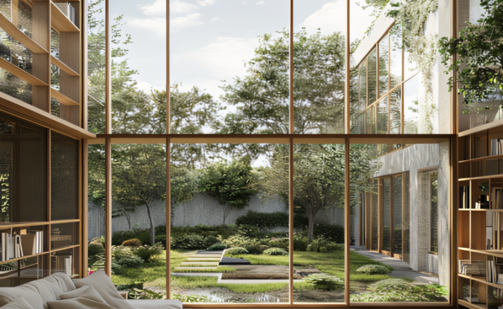 Strømmen bArk glassfasade i treverk